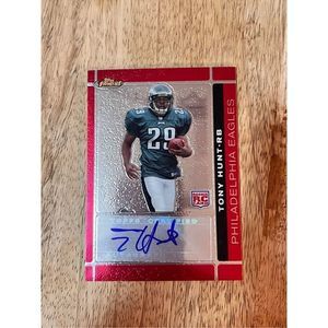 2007 Topps NFL Tony Hunt Autographed Card Finest Philadelphia Eagles
